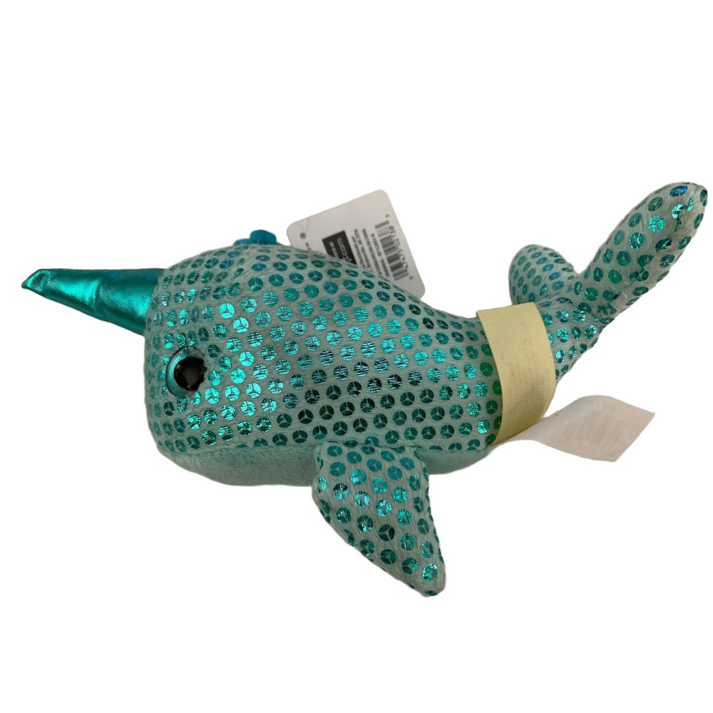Backpack Clip NARWHAL Plush Teal Sequin Pen & Gear New